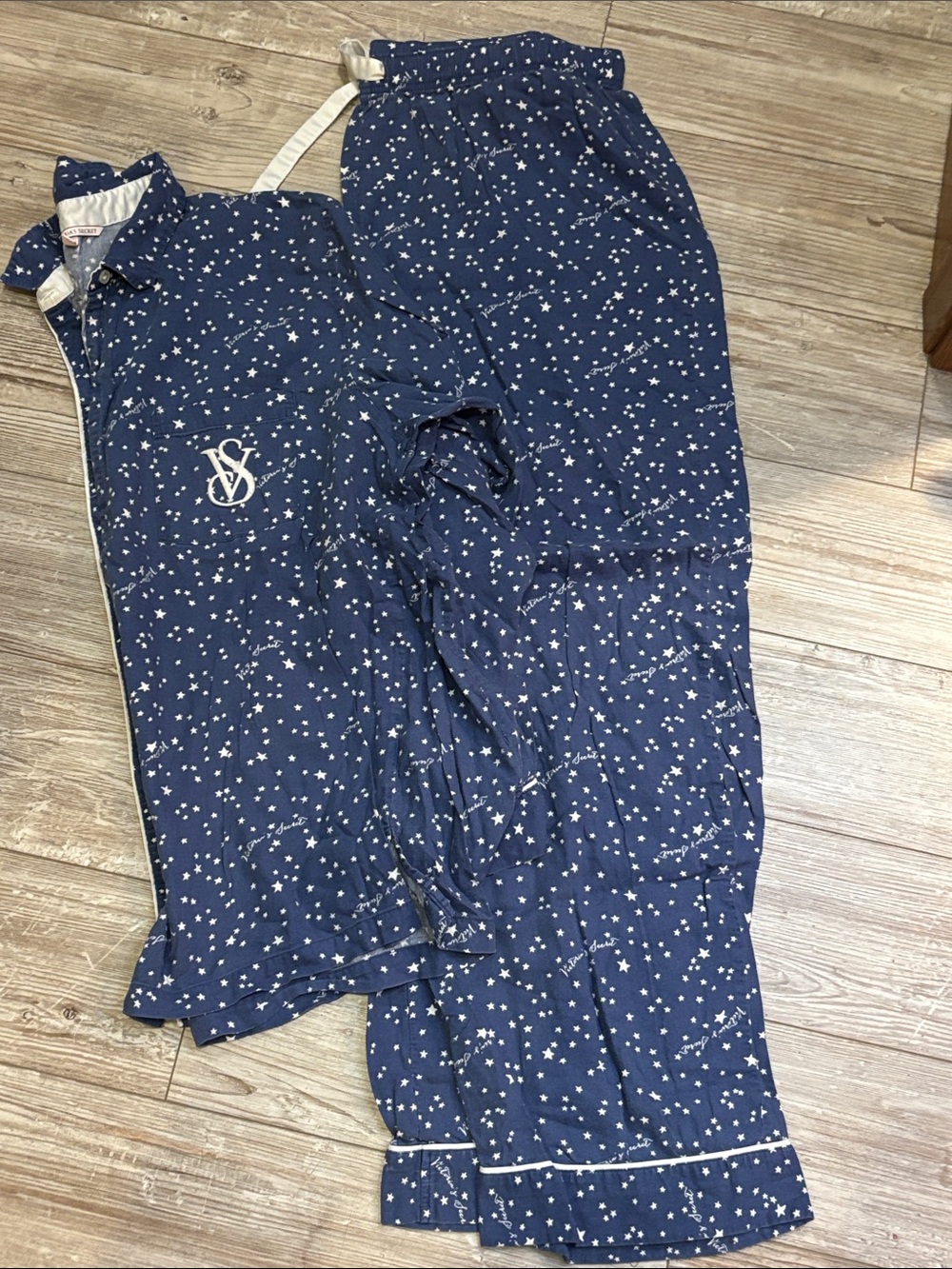 Victoria's Secret Navy Star-Print Pajama Set